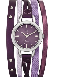 Bracelet montre Go cuir violet 698544