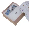 Coffret montre enfant Certus bleue licorne et bague