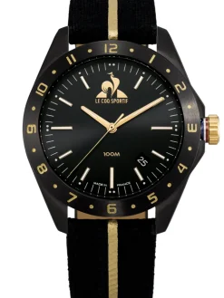 Montre acier Homme Le Coq Sportif bracelet tissu
