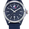Montre acier Homme Le Coq Sportif bracelet tissu