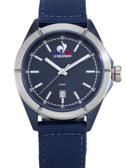 Montre acier Homme Le Coq Sportif bracelet tissu