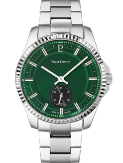 Montre acier homme Pierre Lannier cadran vert