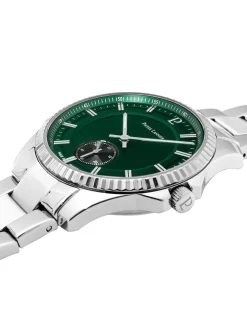 Montre acier homme Pierre Lannier cadran vert