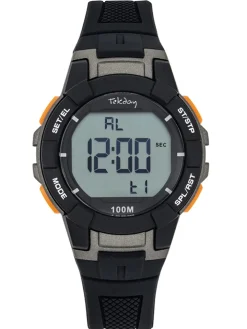 Montre ado digitale Tekday noire et grise