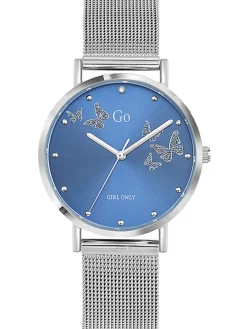 Montre argent Go Girl Only milanais motifs papillons 695361