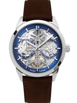 Montre automatique homme Pierre Lannier cuir brun