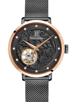 Montre automatique Pierre Lannier acier milanais noir 310F988