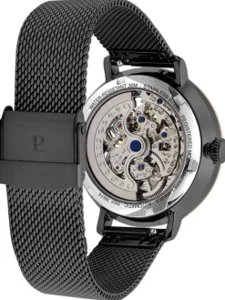 Montre automatique Pierre Lannier acier milanais noir 310F988