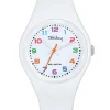 Montre blanche Tekday cadran chiffres colorés 654842
