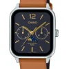 Montre Casio phase de lune bracelet cuir