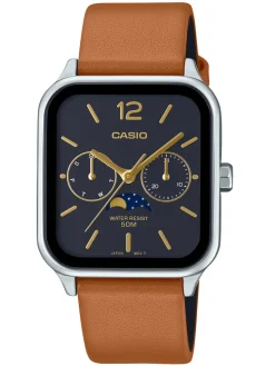 Montre Casio phase de lune bracelet cuir