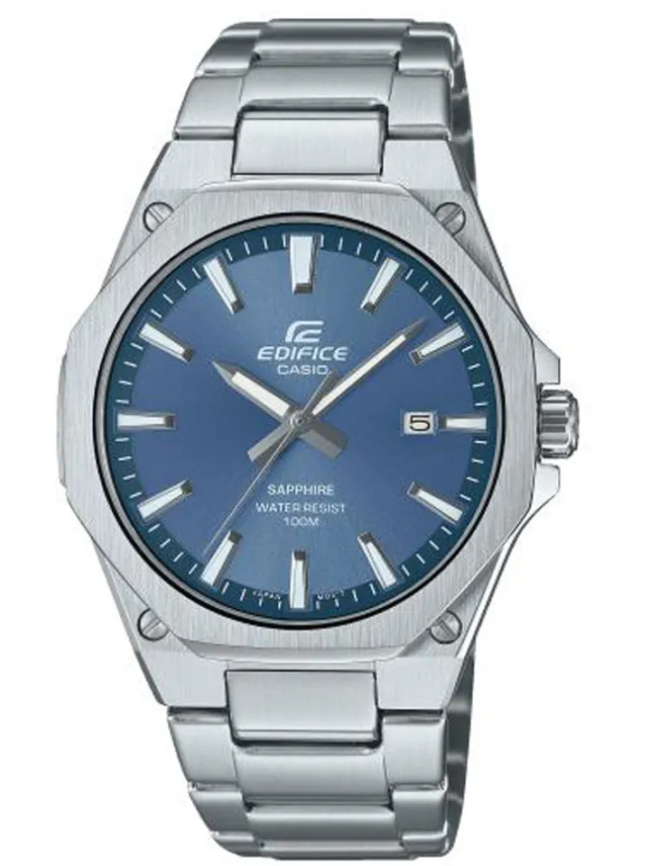 Montre Casio verre saphir ultraplate cadran bleu
