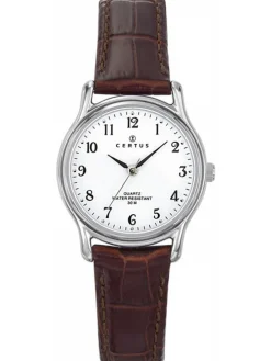 Montre Certus 644279 bracelet cuir brun style authentique
