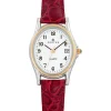 Montre Certus femme bracelet cuir rouge