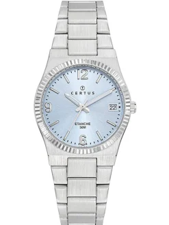 Montre Certus Pour femme tout Acier cadran bleu clair