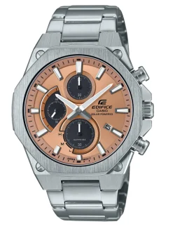 Montre chronographe Casio verre saphir ultraplate cadran chair
