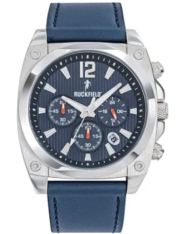 Montre chronographe homme Ruckfield carrée bleue 685224