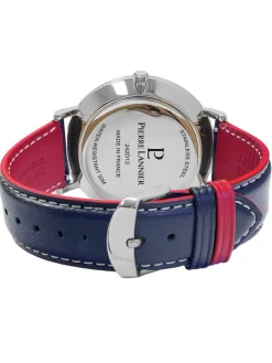Montre cuir bleu Pierre Lannier DATA