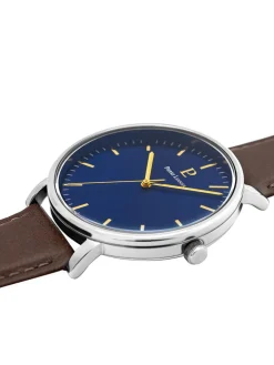 Montre cuir brun Pierre Lannier