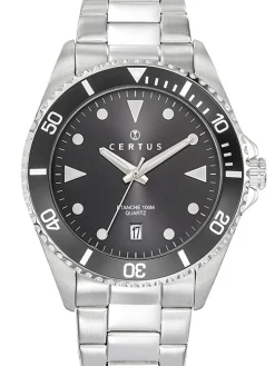 Montre de plongée homme Certus acier cadran noir