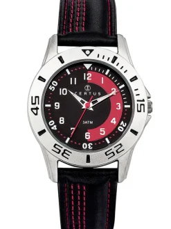 Montre enfant Certus pédagogique rouge et noire