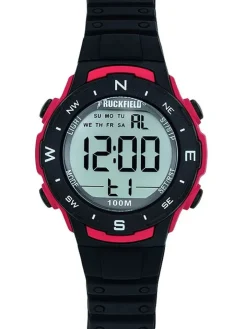 Montre enfant Ruckfield digitale noire et rouge 685095