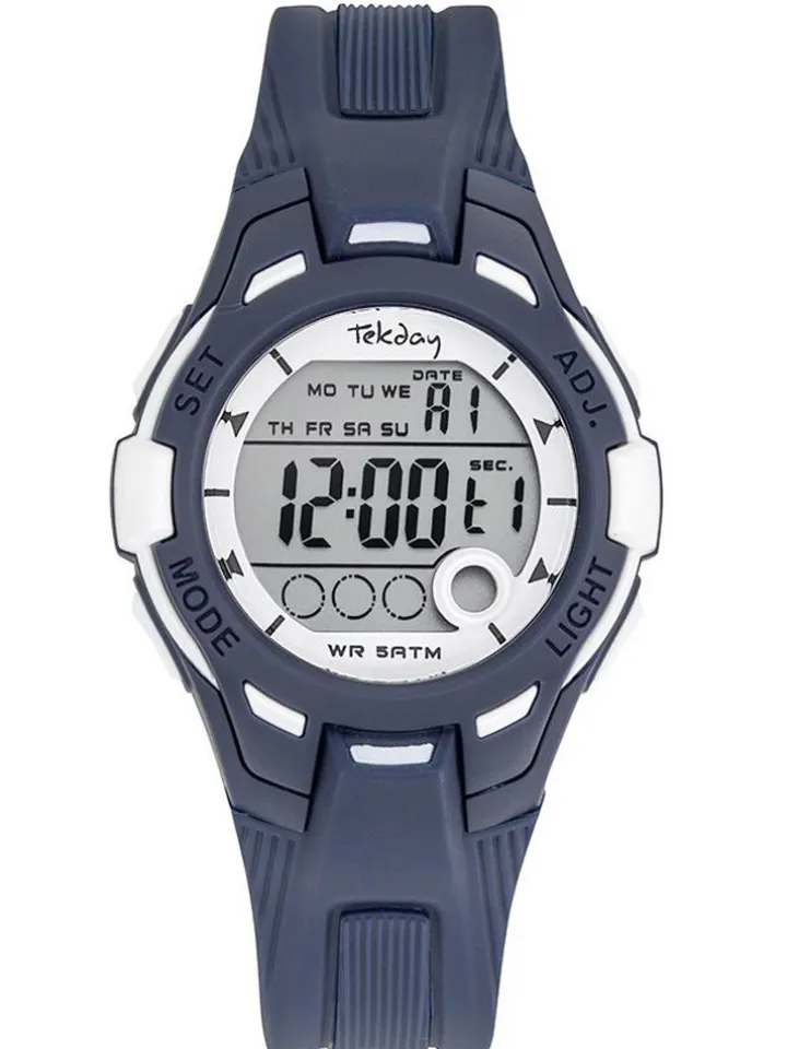 Montre enfant Tekday bleue et blanche 654922