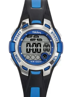 Montre enfant Tekday bleue et noire