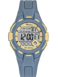 Montre enfant Tekday bleu moyen et jaune 654920