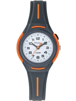 Montre enfant Tekday grise et orange