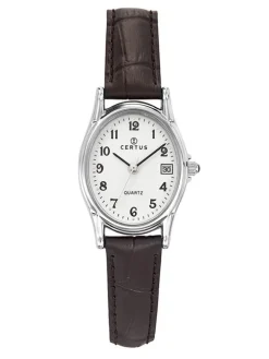 Montre femme Certus bracelet cuir noir