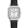 Montre femme Certus cadran carré bracelet cuir noir 644402