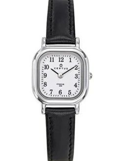 Montre femme Certus cadran carré bracelet cuir noir 644402
