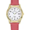 Montre femme Certus cuir rouge