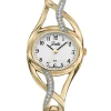 Montre femme Certus Joalia dorée jaune avec pierres