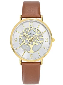 Montre femme Go cuir brun arbre de vie