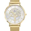 Montre femme Go milanais doré arbre de vie