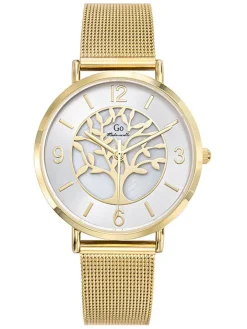 Montre femme Go milanais doré arbre de vie