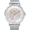 Montre femme Go milanais argenté arbre de vie