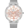 Montre femme Go milanais argenté arbre de vie