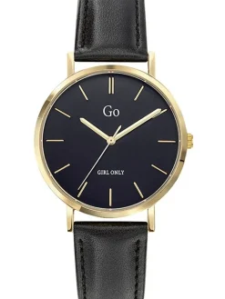 Montre femme Go ronde bracelet cuir noir 699296