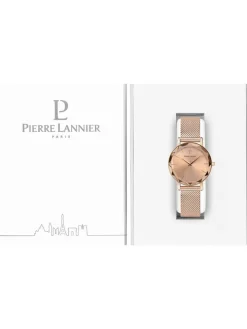 Montre femme originale Pierre Lannier Symphony dorée rose 010P958