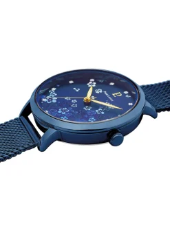 Montre femme Pierre Lannier bracelet milanais cadran fleuri