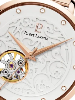 Montre femme Pierre Lannier automatique doré rose coeur battant