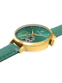 Montre femme trèfle Pierre Lannier verte 147K577