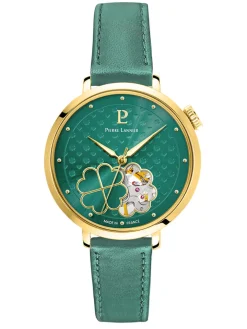 Montre femme trèfle Pierre Lannier verte 147K577