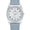 Montre Go bracelet cuir bleu cadran empierré