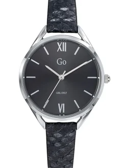 Montre GO Girl Only cuir noir peau de serpent 699270