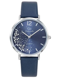 Montre Go Mademoiselle Bracelet Cuir bleu