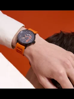 Montre homme automatique Paddock Pierre Lannier orange